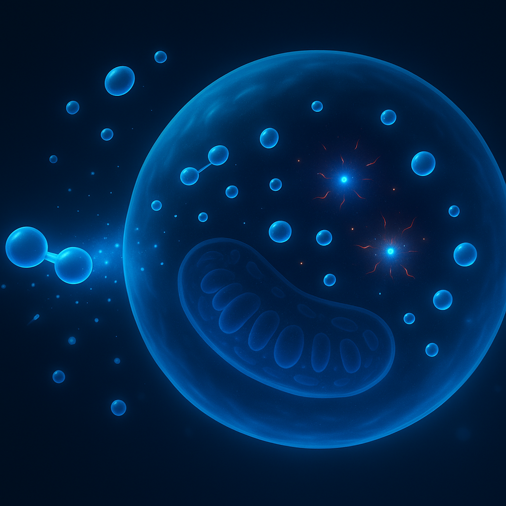 I cellerne vil den bekæmpe skadelige stoffer, som dagligt dannes ved cellens biokemiske reaktioner eller indtages.